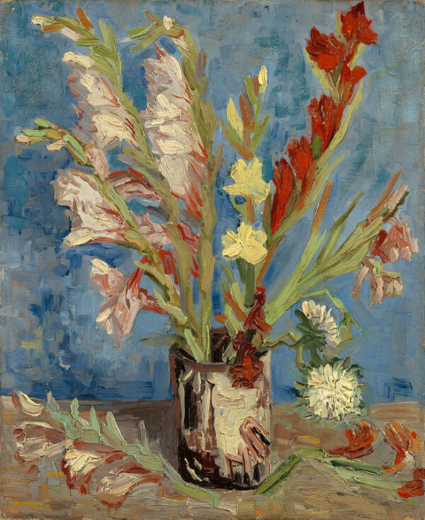 Vincent van Gogh - Vase med gladioler og kinesiske asters